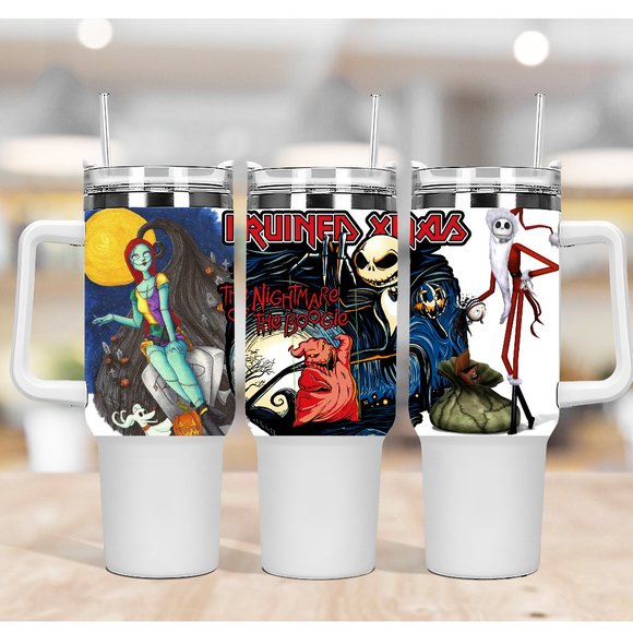 Custom made Disney Nightmare before Christmas Tumbler Brand New 40 oz double wal - Picture 9 of 13